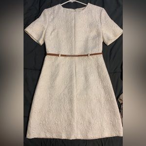 GORGEOUS Mustard Seed white belted dress 🤍 excellent condition